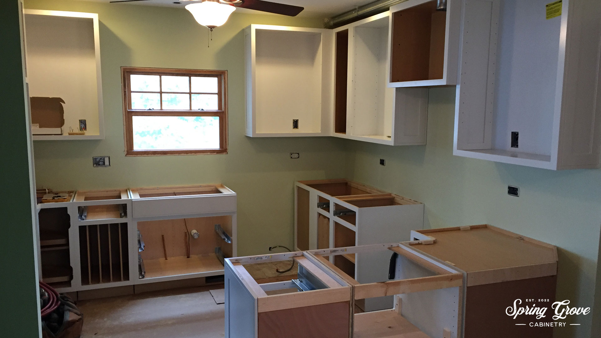 Cabinet boxes installed