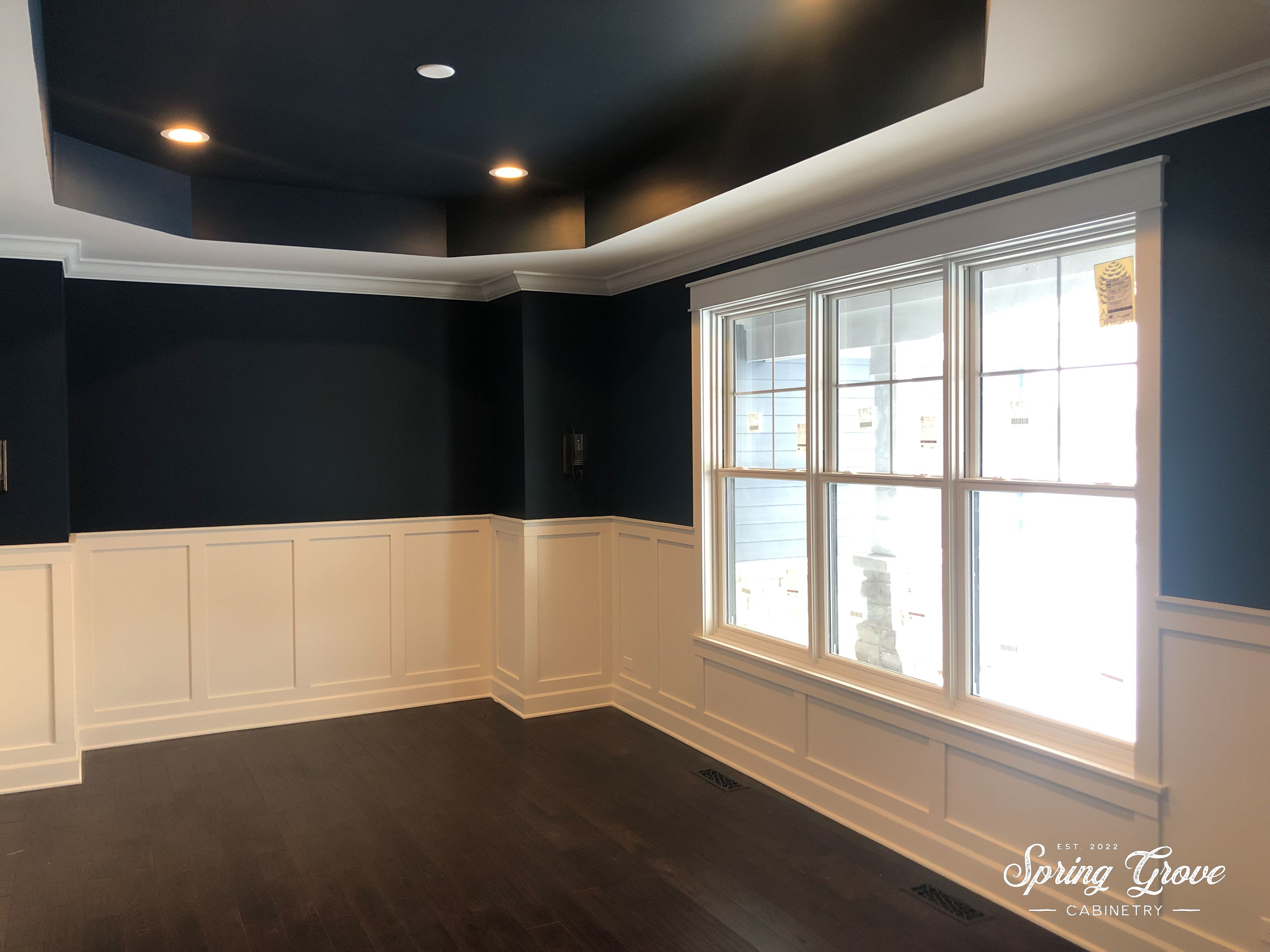 Dining room wainscotting.