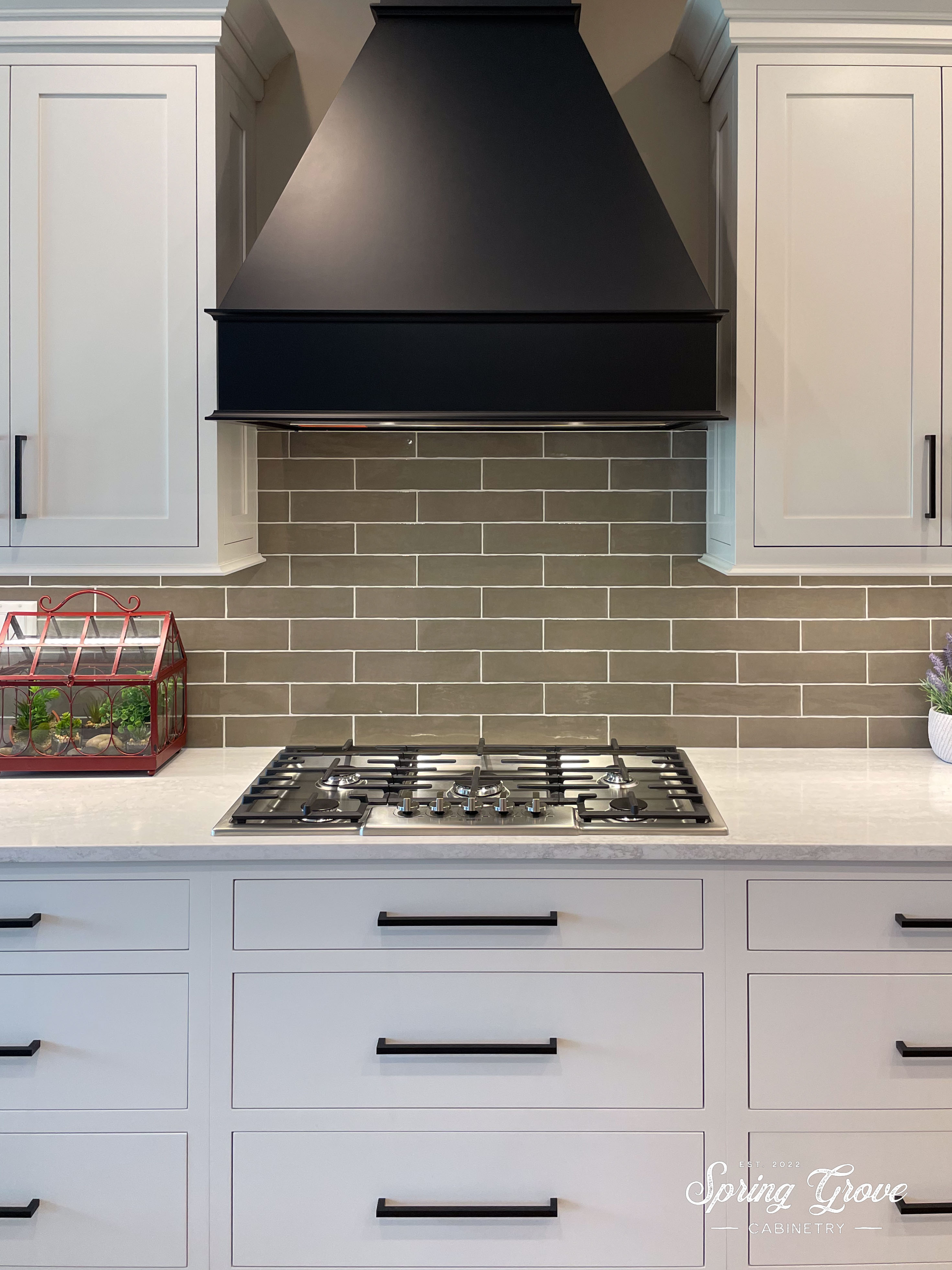 Custom matte black hood.