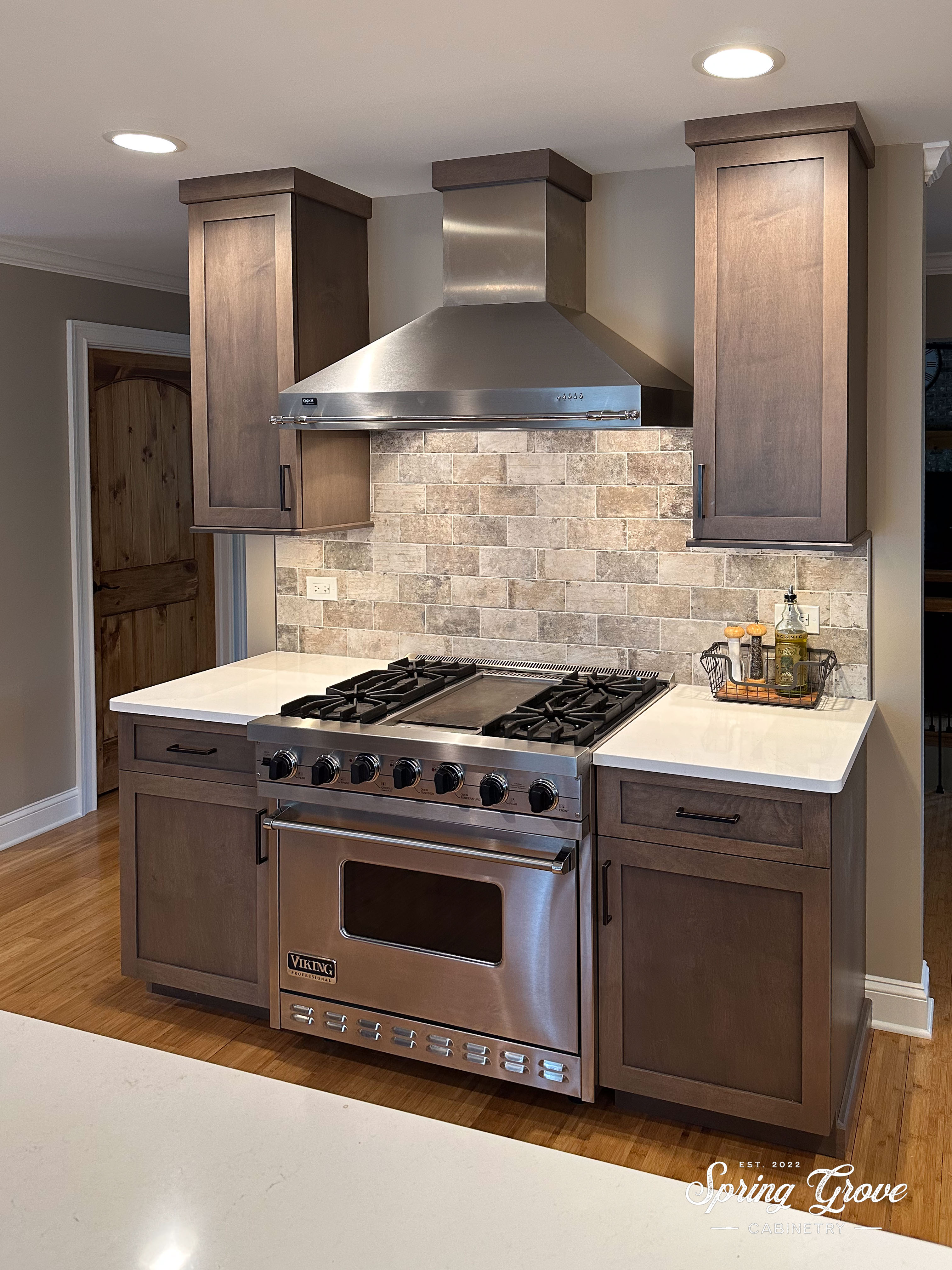 Beautiful stove wall.