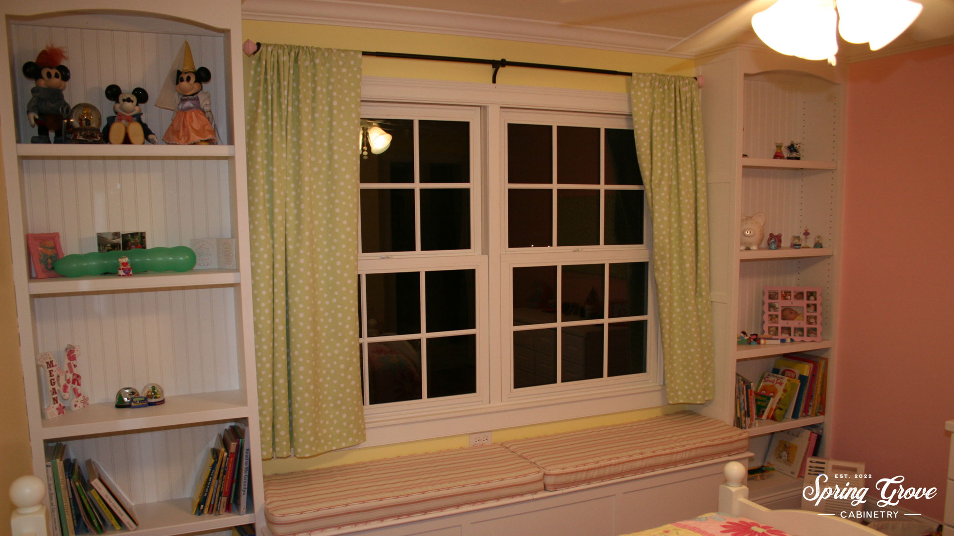 The finished bookcases.