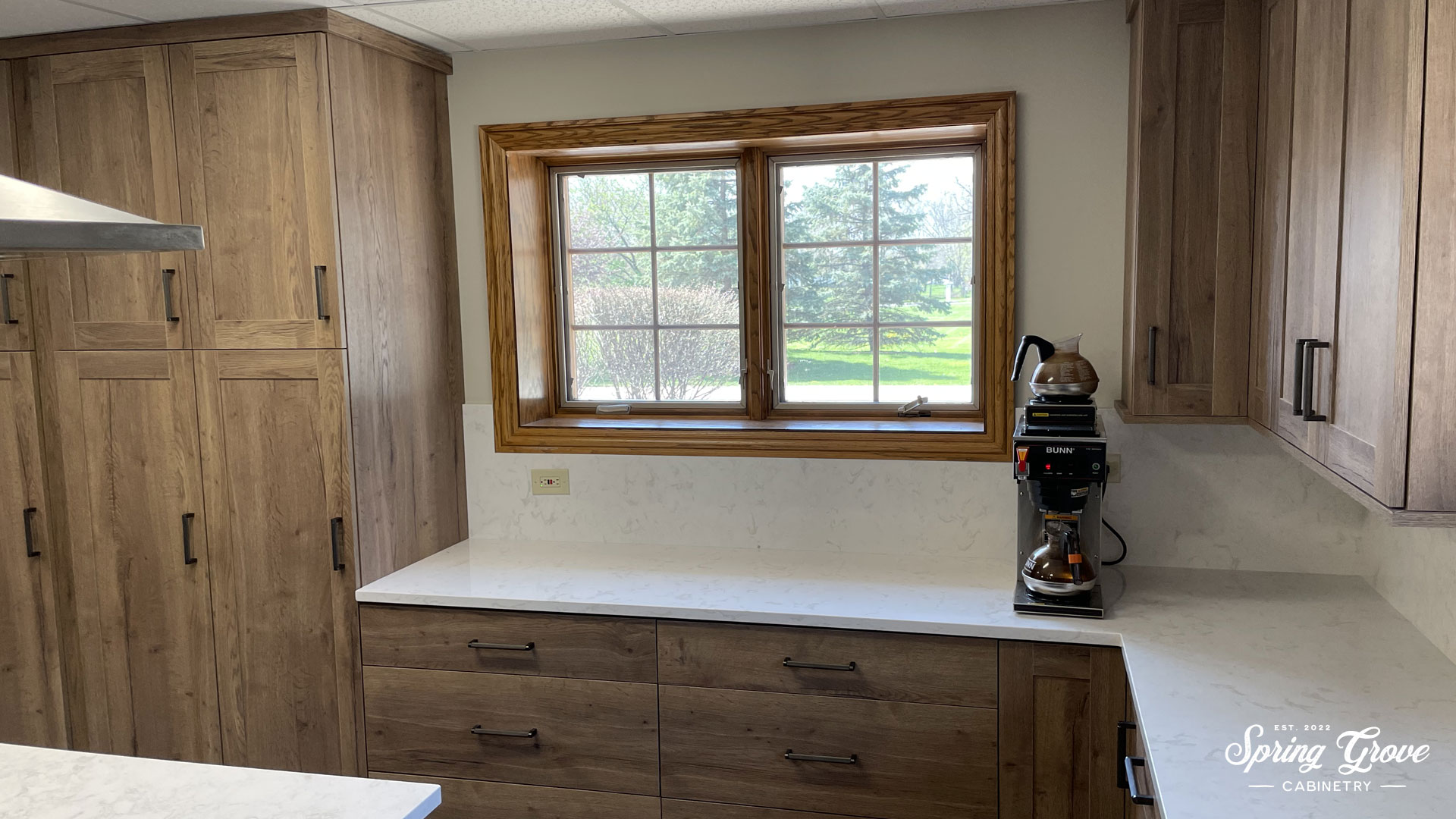 Coffee corner with water connection.