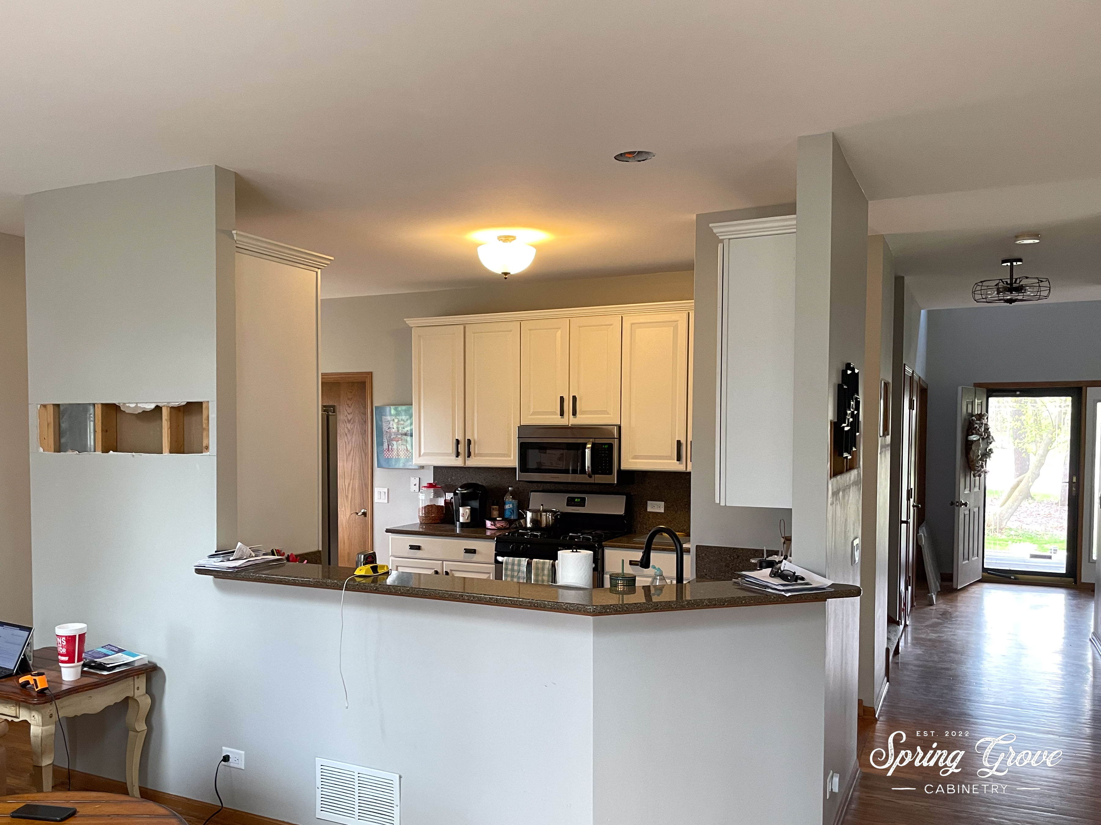 BEFORE: Walls before they were removed.